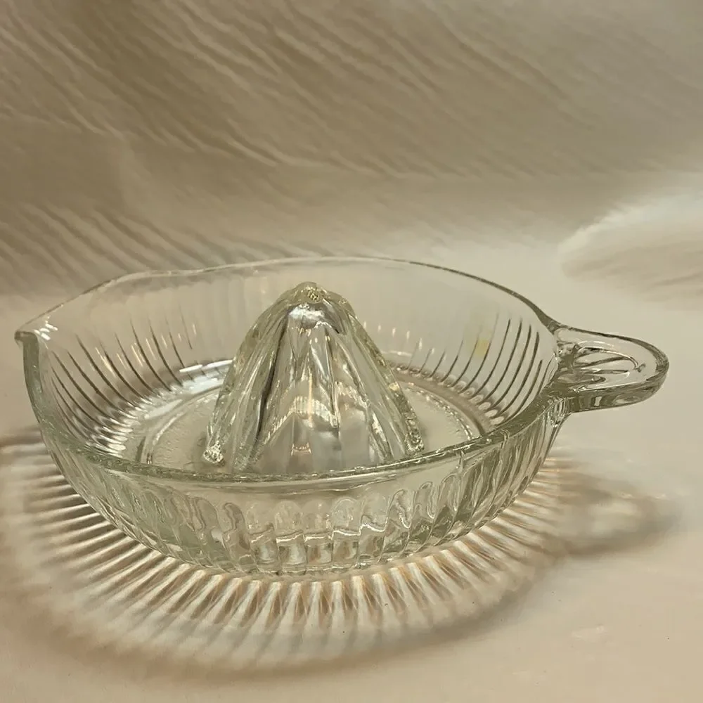 Mid Century Vintage Pressed Glass Juicer Reamer